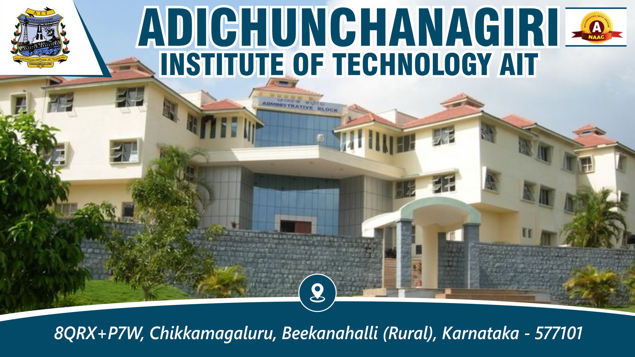 out side view of Adichunchanagiri Institute of Technology - AIT